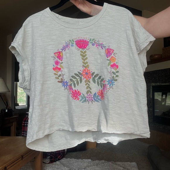 NATURAL LIFE Heathered Gray Top with Pink Logo - Picture 2 of 5